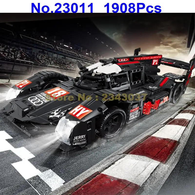 23011 1908 шт technic black r18 скоростной мотор автомобиль набор rc пульт дистанционного управления строительные блоки игрушка