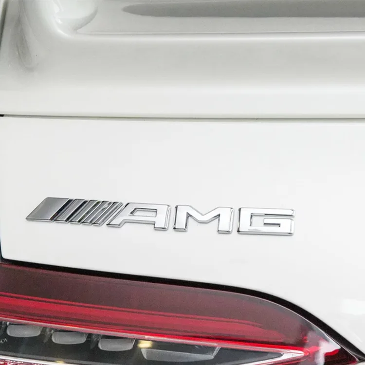 Подходит для Mercedes Benz AMG Автомобильный логотип Mercedes/AMG металлическая маркировка Mercedes AMG маркировка серебряная металлическая наклейка