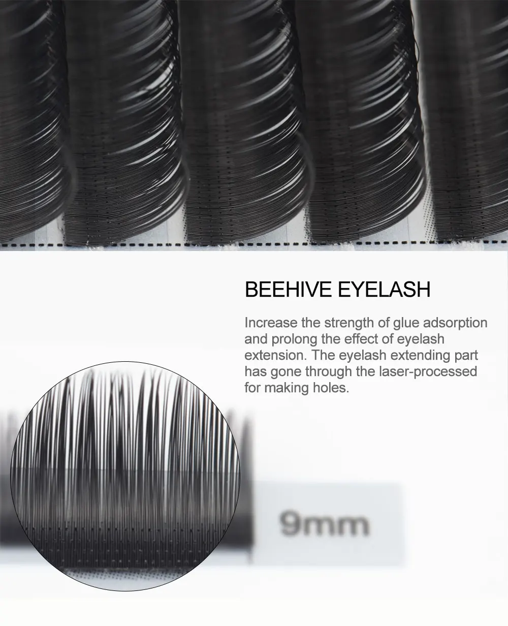 Description Picture 4 of itemNAGARAKU Laser Beehive Eyelash Extension Longer Lasting Individual Eyelash Makeup Maquiagem High Quality Synthetic Mink lashes