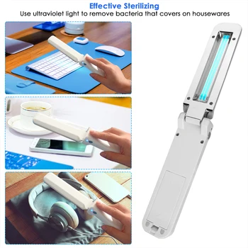 

New UVC Handheld Sanitizer Light Travel Portable UV Light Sterilizing For Outdoor Activity Home Office Travel Business Trip