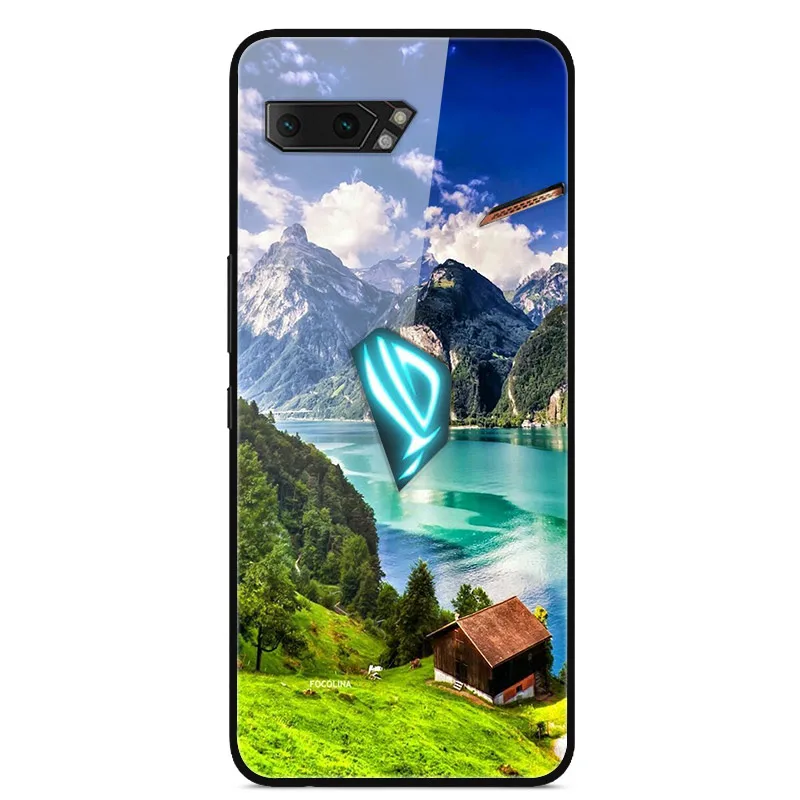 Для Asus ROG Phone 2 ZS660KL чехол из закаленного стекла Жесткий Чехол для задней панели чехол для телефона s для Asus ROG Phone2 II ZS660KL Чехол Мягкий бампер
