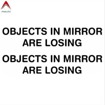 

Aliauto 2 X Words Car Sticker Objects In Mirror Are Losing Auto Accessories PVC Decal for Opel Peugeot 307 Passat B5,10cm*1.5cm