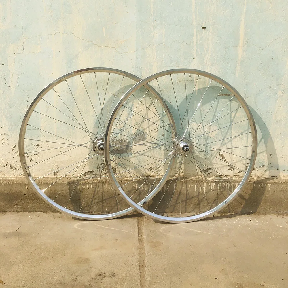 Винтажный ободок для колес Fixie серебристая откидная ступица 25 мм передняя 24H