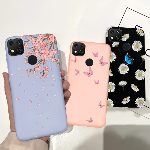 Para Xiaomi Redmi 9C/9C NFC/Poco C3 Heart Pattern Skin Feel Funda