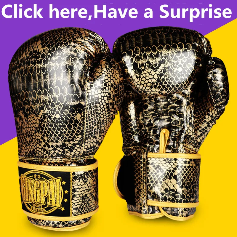 Python patten кик Боксерские перчатки для мужчин женщин PU Муай Тай Guantes De Boxeo Free Fight MMA Sanda