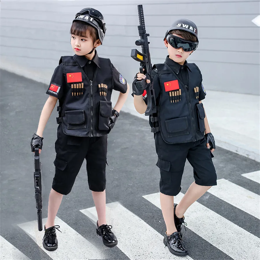 Kids Cosplay Costumes Policeman Swat Special Forces Clothing Set For Toddler  Boys Military Uniform Army Suit Tactical Clothes - Cosplay Costumes -  AliExpress