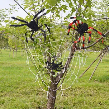 

LED Halloween Spider Web Creative Halloween Decor Prop Lighting LED Lights Halloween Party DIY Decorations for Haunted House