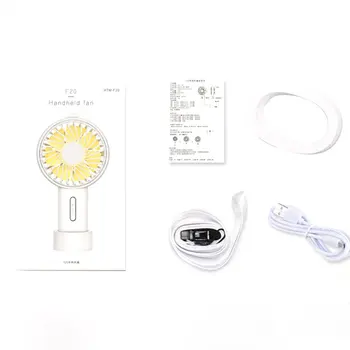 

F20 Mini Portable USB Rechargeable Hand Held Air Conditioner Summer Cooler Fan Personal Office Fan for Home
