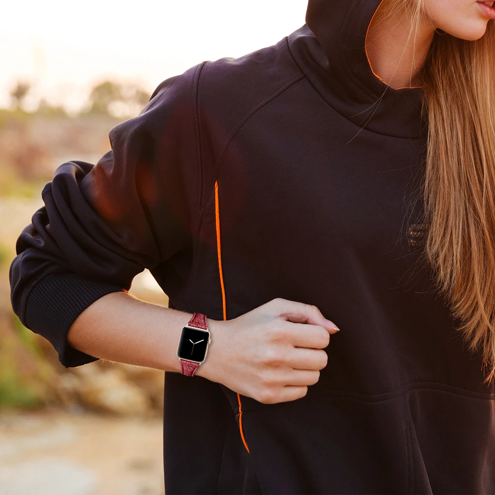 Модные Смарт часы Joyozy классический кожаный ремешок для apple watch 38 мм 40 42 44 iWatch серии