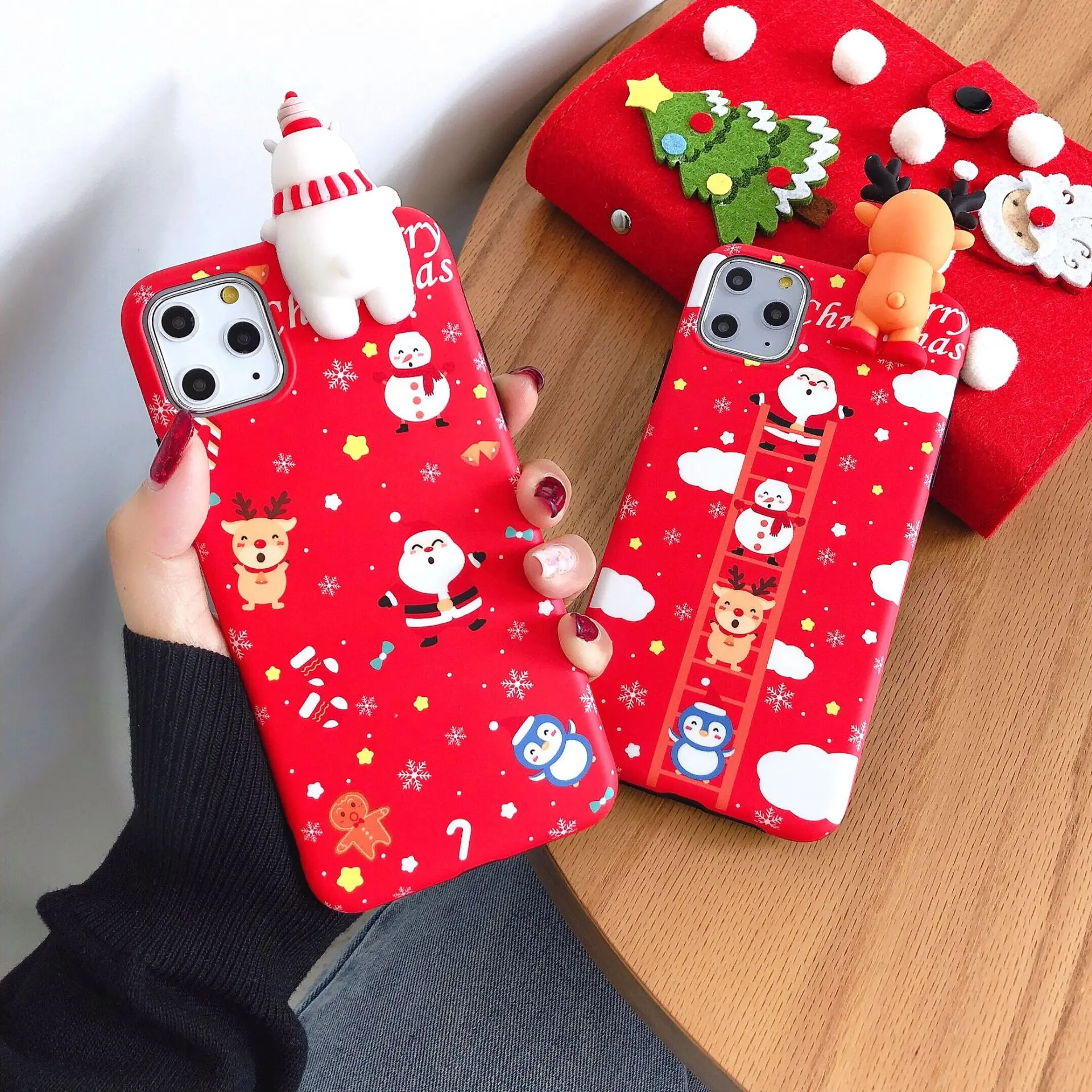 Рождественский чехол для iphone 11 Pro Max X XS XR на iphone 11 чехол силиконовый чехол с изображением оленя медведя для iphone 7 8 6S Plus 7Plus чехол