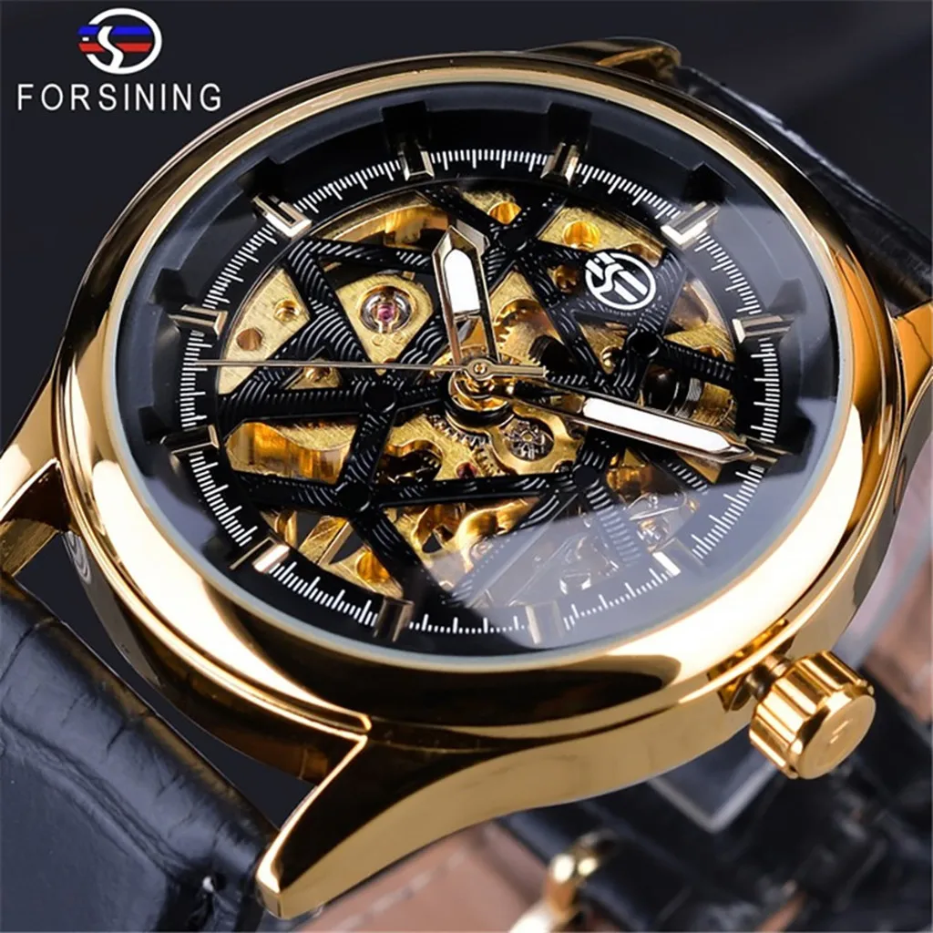 Наручные часы высокого качества в форме звезды с полым циферблатом роскошный дизайн бизнес Модные мужские механические часы лучший бренд
