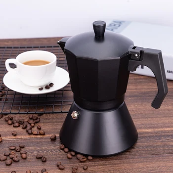 

Mocha Coffee Maker Portable Aluminum Percolator Home Office Mocha Pot Durable Espresso Maker 150/300/450/600ml