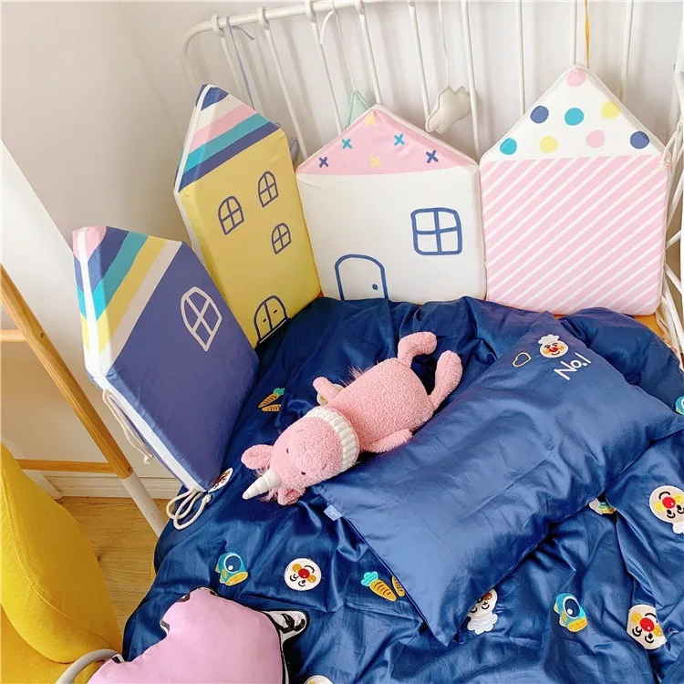 4 шт./компл. Nordic для детской кроватки, детская подушка для колыбели детские Защитная кроватка для новорожденного вокруг подушки номер Декор для девочек и мальчиков Спальня