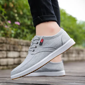 

Pure Color Men Canvas Shoes Breathable Sports Trendy Casual Shoes 2020 Sweat-absorbing Casual Comfortable Mens Loafers Shoes