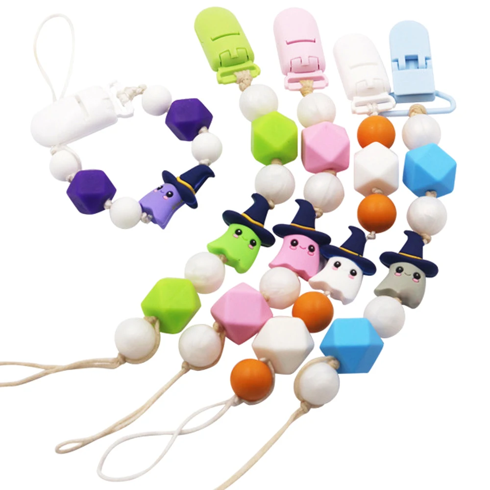 

Baby Silicone Pacifier Chain Baby Silicone Chain For Baby Pacifier With Clip Handmaking Made Of BPA Free Food Grade Silicone