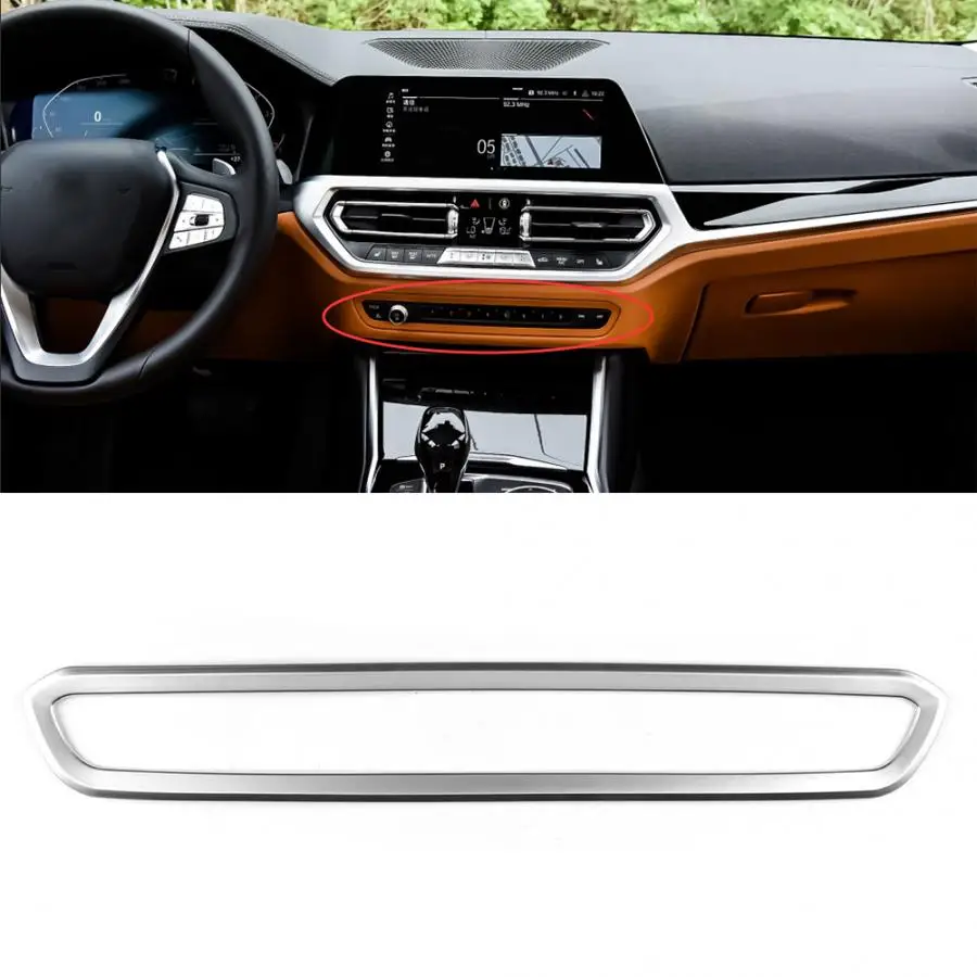 

Left Drive Chrome Air Condition CD Panel Button Decorative Cover Trim Fit for BMW 3 Series G20 G28 2020 Car Accessories New