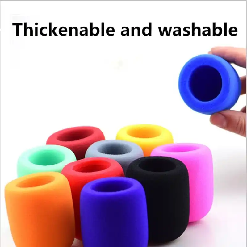 厚い泡マイクカバーマイクスポンジカバーカラオケ Dj 洗えるマイクカバー Microphone Accessories Aliexpress