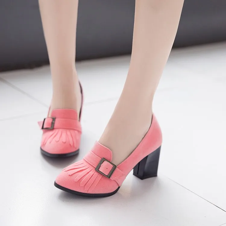 

Big Size 11 12 13 14 15 16 17 18 19 Ladies high heels women shoes woman pumps Fringed round-toed high-heeled single shoes