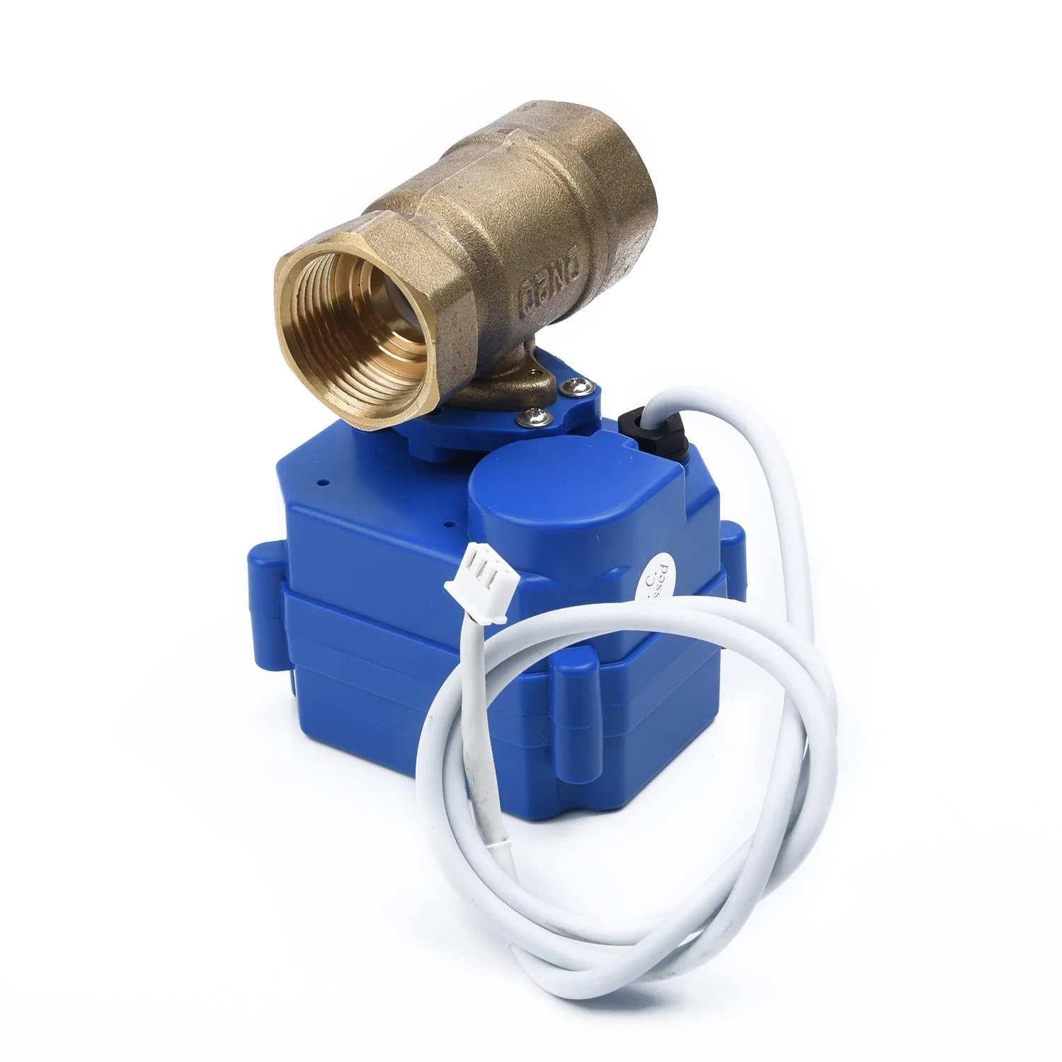 

DC12V 2 Way DN20 G3/4 CR01 Motorized/Electrical Ball Valve Brass For HVAC
