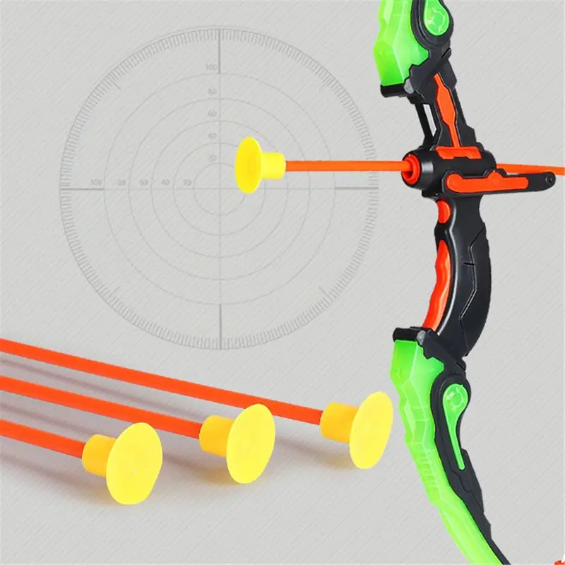 Light Up Archery Bow and Arrow Toy Set for Boys Girls With 3 Suction Cup Arrows