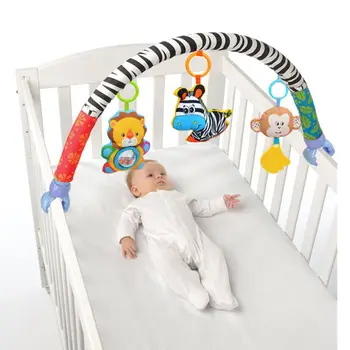 

Baby Stroller Hanging Toys Soft Plush Rattles Ring Bell Infant Educational Toy H37A