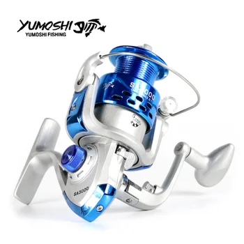 

YUMOSHI Fishing Reel Carp Spinning Reel Carbon Front and Rear Drags 18KG Max Drag 12BB Spool Sea Boat Reel Wheels 2020 New
