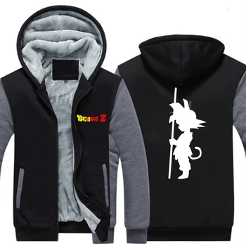 

20 Style 2019 Autumn Winter Jackets Anime Dragon Ball Men Fashion Streetwear Fleece Hoody Men's Sportswear Jacket