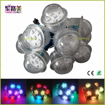 

300pcs WS2811 DC12V 36mm 6 LEDs Transparent Cover SMD5050 RGB pixels LED Tape StringModule lampada Neon led waterproof IP65