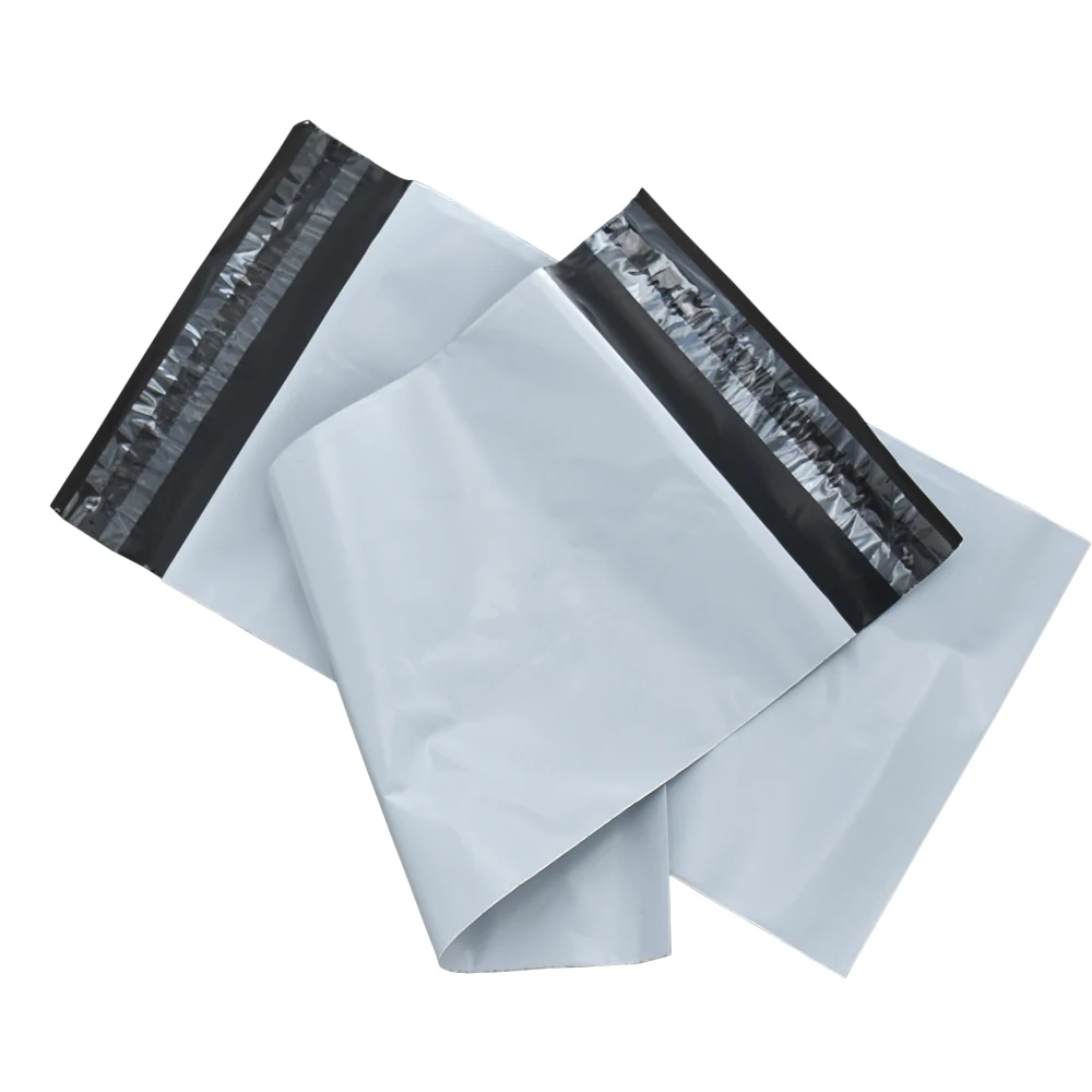 14x28+4cm White Self-seal Adhesive Courier Bags Plastic 100pieces Poly Envelope Postal Shipping Mailing Logistics Package Bags