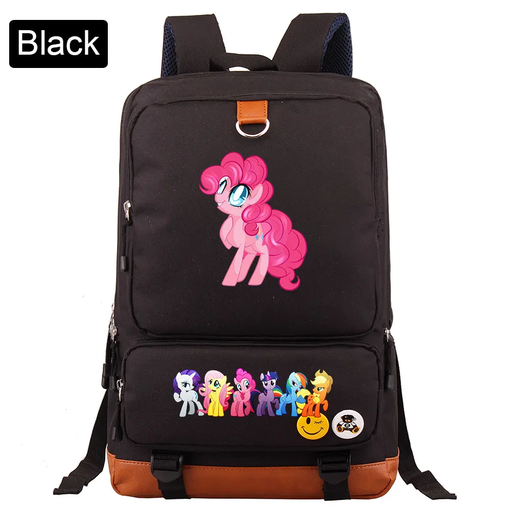 Christmas Cutie My Little Pony Boy Girl Book School bag Women Bagpack Teenagers Schoolbags Men Student Patchwork Backpack