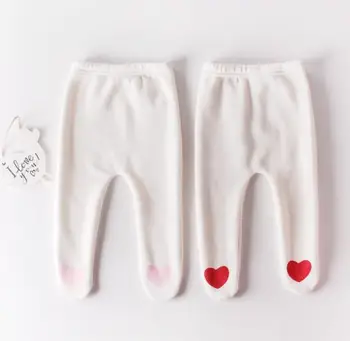 

4pcs/lot baby clothing Girls Pants baby baby tights leggings heart love velvet Children's pants 0-2T sylvia 603778817036