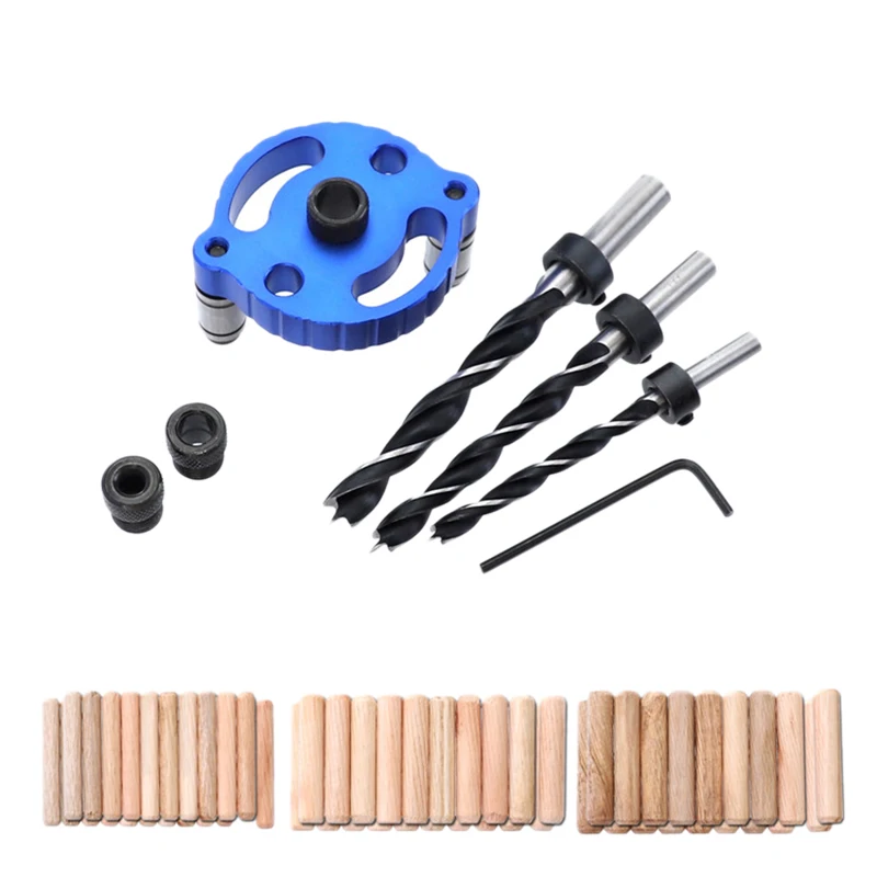 Woodworking Straight Hole Locator 6 8 10Mm Dowel Jig Wood Panel Hole Puncher Hole Locator Beech