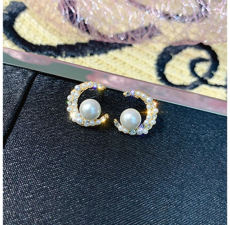 Moon style 1 DREJEW маленькие серьги-гвоздики 925 с геометрическим сердцем и звездами с треугольником стразами для женщин на свадьбу и каждый день - Окраска металла: Moon style 1