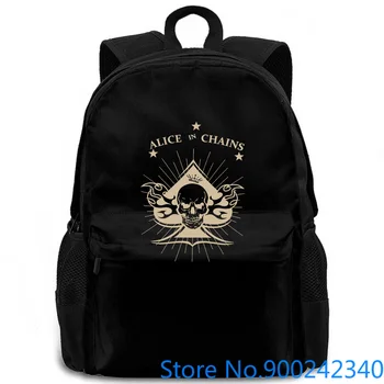 

Alice In Chain Rock Band T- Black New women men backpack laptop travel school adult student