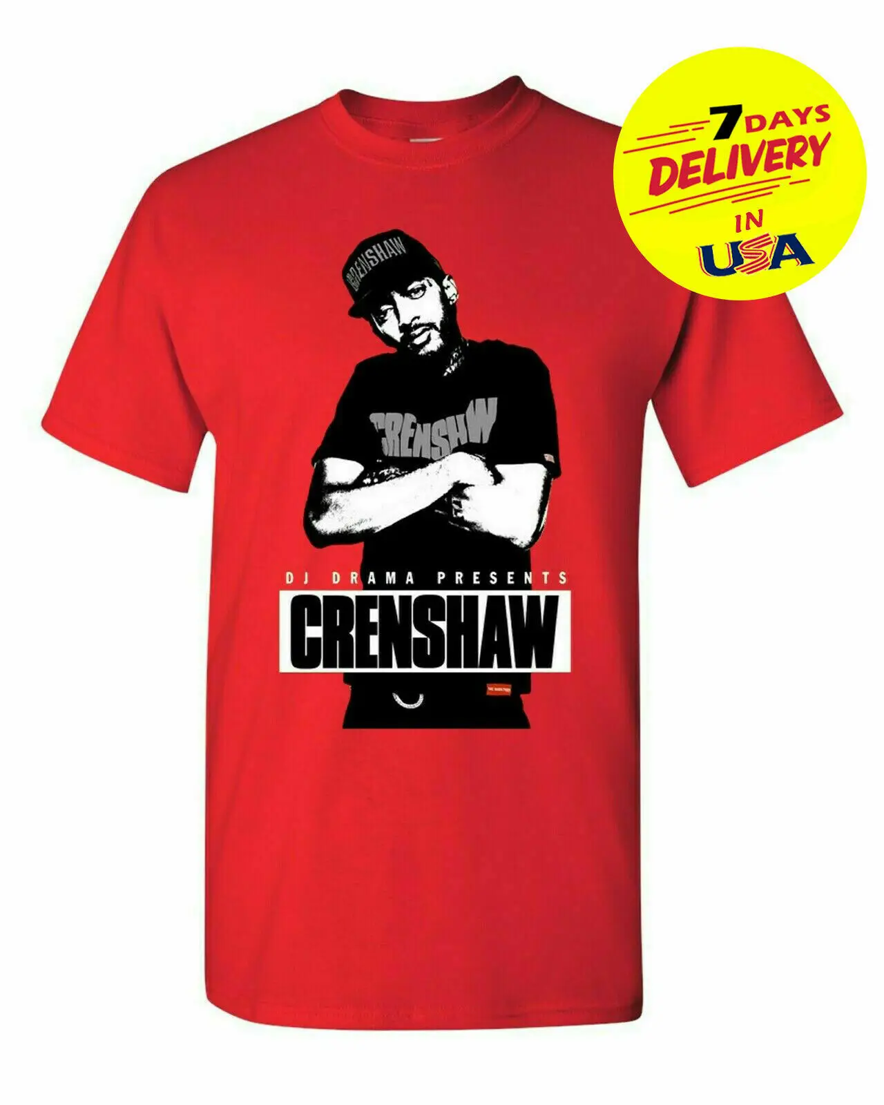 NIPSEY HUSSLE Crenshaw Футболка мужская женская красная хлопковая Размер S-2XL-3XL Спортивная