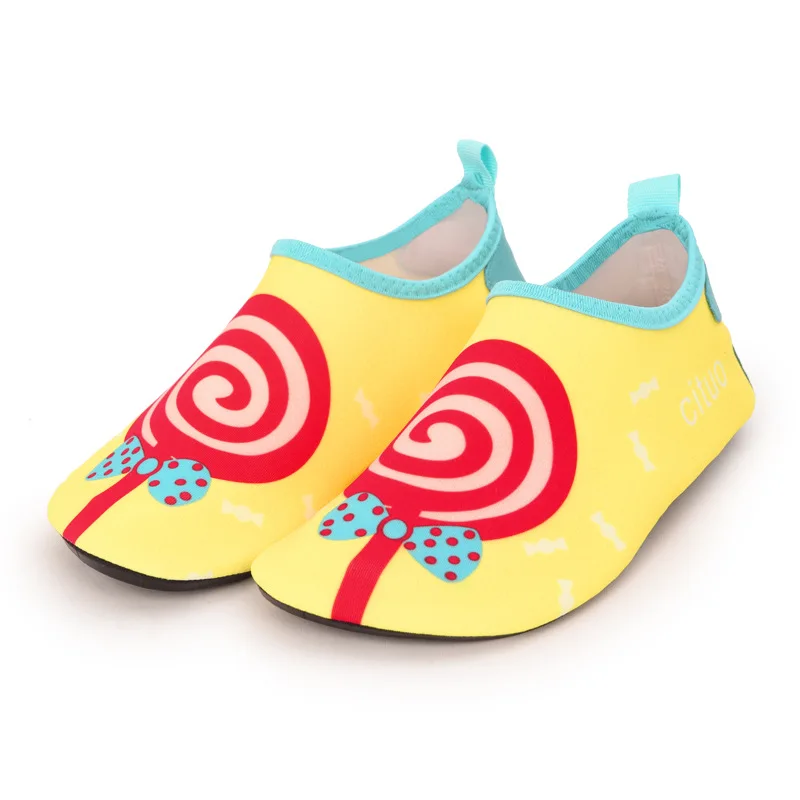 Cartoon Children's Sock Shoes Soft Beach Shoes Sneakers Swimming Upstream Kids Shoes for Girls Unicorn Bear Dinosaur - Цвет: 14