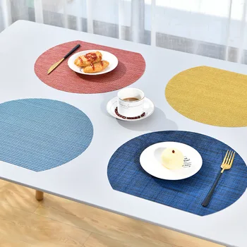 

Dining Table Mat Woven Placemat Pad Heat Resistant Bowls Coffee Cups Coaster Tableware Mat for Home Kitchen Party Supply