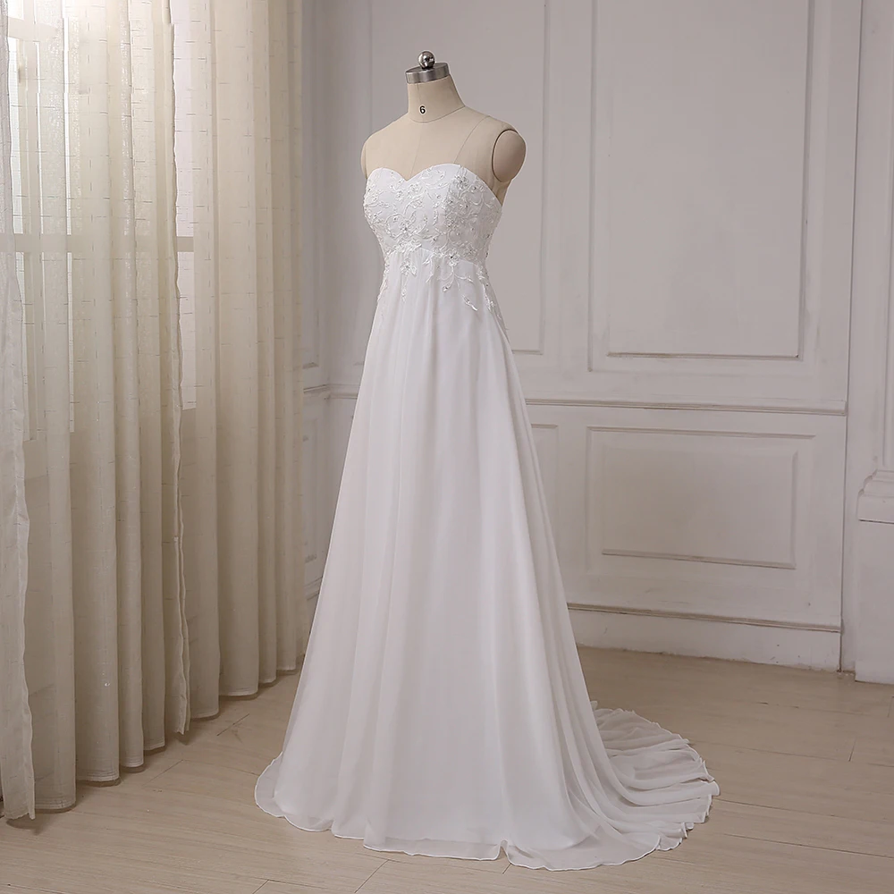 Недорогое свадебное платье Jiayigong шифоновое пляжное для беременных|pregnant bride