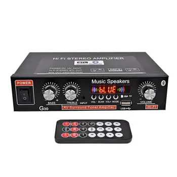 

Mini HIFI digital bluetooth audio power amplifier SupportsTF Card AUX U disk MP3 format play bluetooth wireless connection