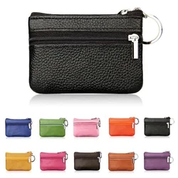 2018 New Brand Men Soft Genuine Leather Card Holder Women Coin Purse Key Holder Zip Wallet Pouch Bag Purse #C
