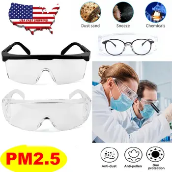 

Cycling Eyewear Protective Goggles Vented Anti Fog Protection Eye Transparent Safety Glasses