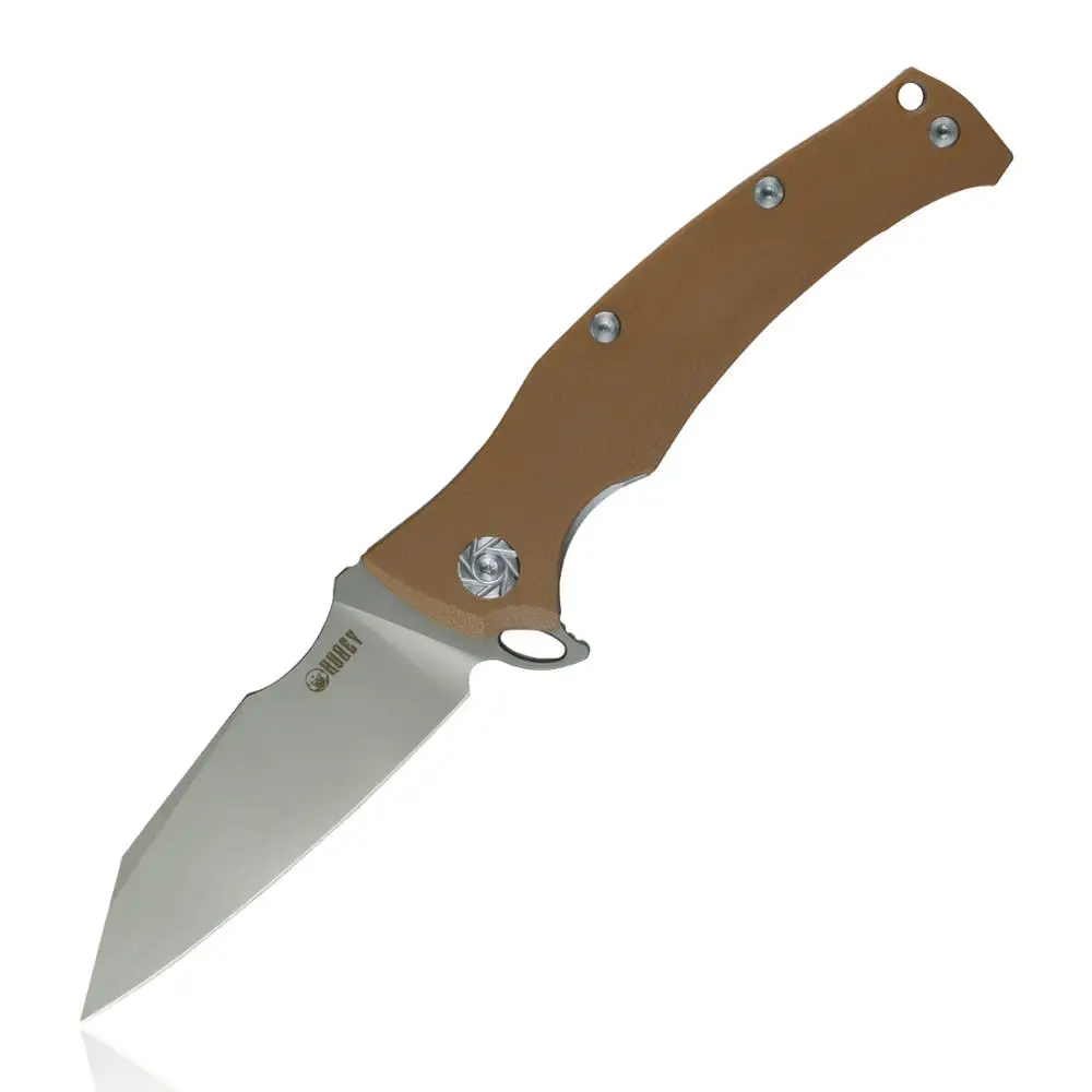 Khaki KUBEY KU214 8," складной нож с карманным зажимом, 3,6" D2 стальное лезвие и G10 ручка, Керамический шарикоподшипник шайба - Цвет: Khaki