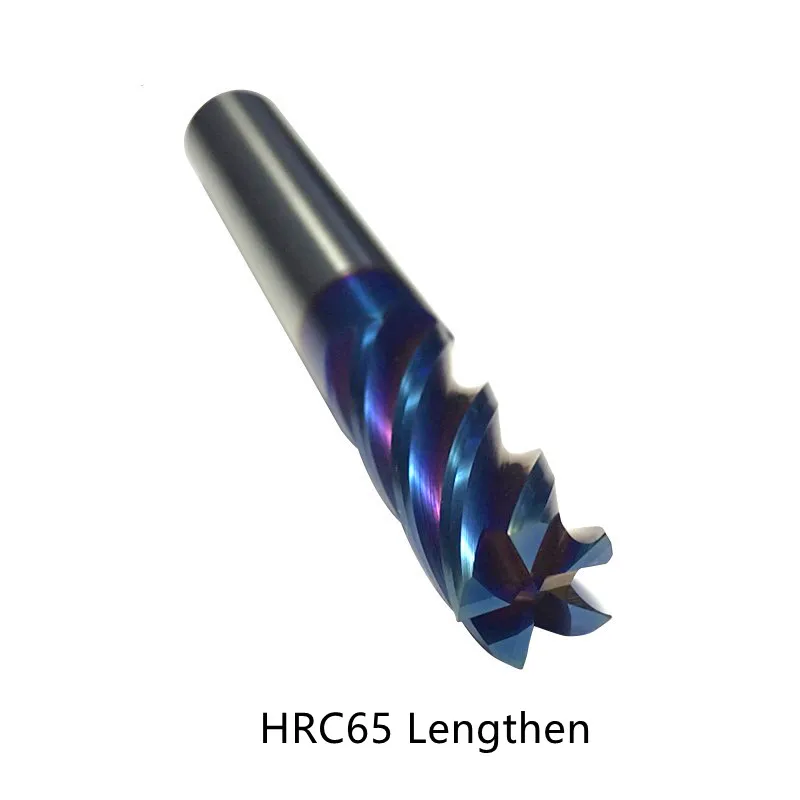 

HRC65 5flutes Diameter 6-20mm Material Carbide Extend Flat Square End Mill ,Tungsten Solid Milling Cutter for High-speed Machine