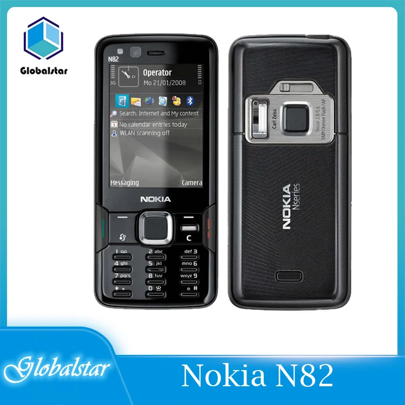 Nokia N82 Nokia Original restaurado N82 GSM 3G red WIFI 5MP Cámara FM Teléfono de 2,4 pulgadas, 1 año de garantía, envío gratuito
