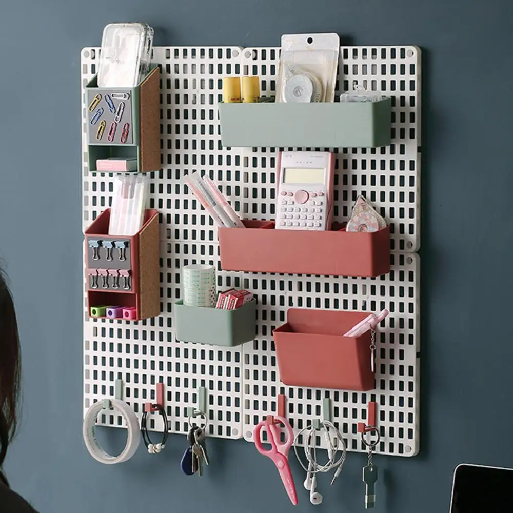 Wall Art Display Storage Shelf Student Mounted Dormitory DIY Rack Holder Punch Free Hanging Board Household Organizer | Дом и сад