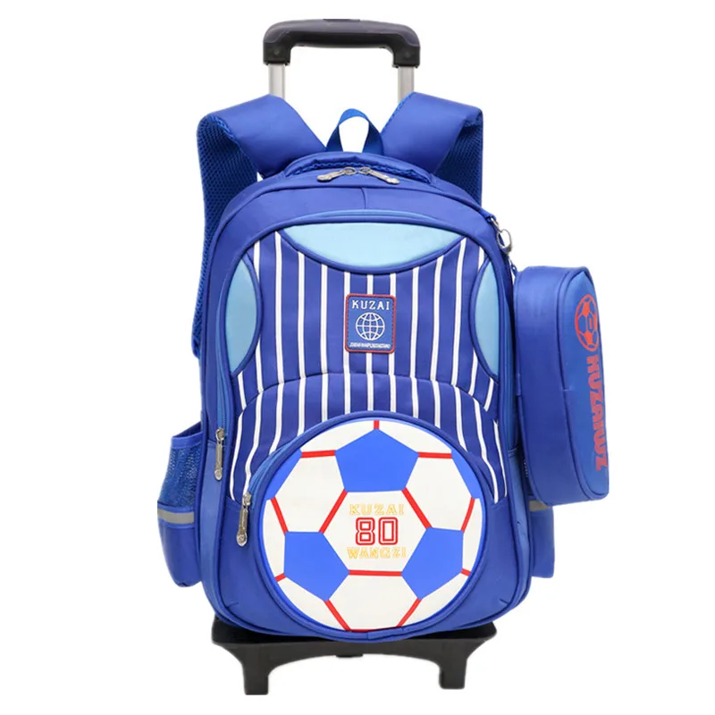 Children School Bags Kids Boys Girls Trolley Schoolbag Rolling Luggage Book Bags Wheeled Backpack 2 Wheels
