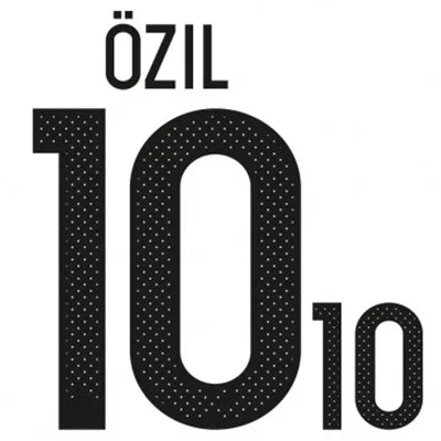 Ретро Германия HOWEDES HUMMELS SCHURRLE OZIL MULLER GOTZE REUS напечатаны nameset футбол штамповка патч значок - Цвет: OZIL