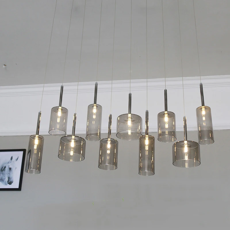 Dining Table Pendant Lights Kitchen Island Bedroom Bedside Hanging Lamps for Ceiling Glass Lampshade Lighting Suspension Design
