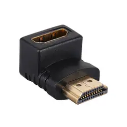 Для HDMI штекер-Женский адаптер Поддержка HD адаптер с прямым углом разъем 90 градусов позолоченный 4K для HDTV адаптер