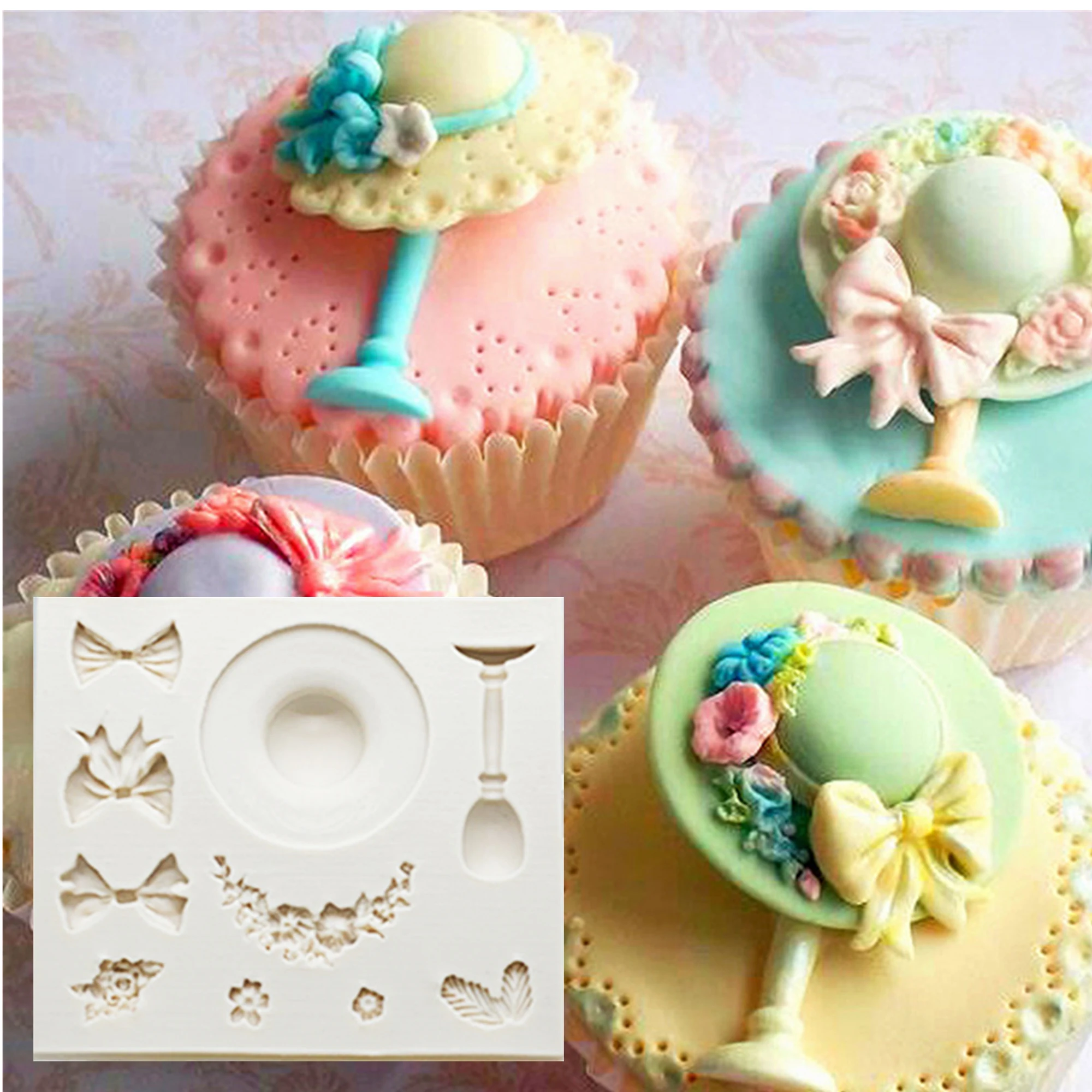 Luyou Moules A Bonbons Et Chocolat En Silicone Forme De Chapeau Mignon 3d Outils De Decoration De Gateau En Forme D Arc Cuisson En Cuisine Fm056 Aliexpress